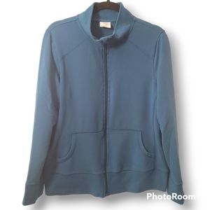 Danskin Now || Women's Knit Turquoise Blue Jacket || Size XL